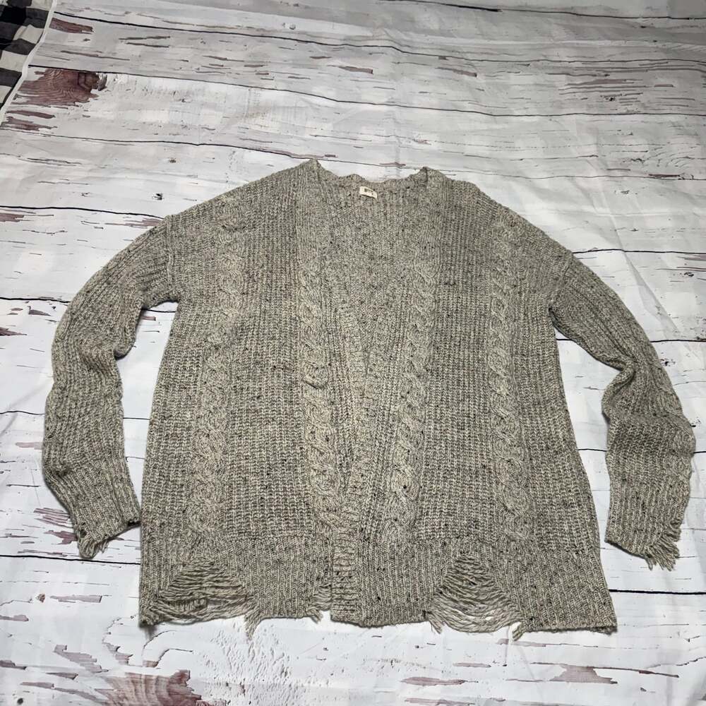 BKE Shaker Stitch Cardigan Sweater - Women's Sweaters in Taupe